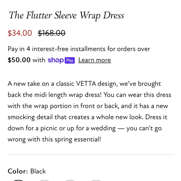 VETTA flutter sleeve wrap dress - Picture 4 of 9